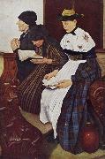 Leibl, Wilhelm Three Women in Church (mk09) oil painting picture wholesale